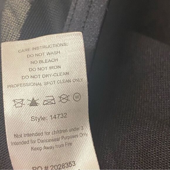 Weissman Elite dance costume black rhinestones studded leotard Get Dat 14732 SA - Picture 5 of 9